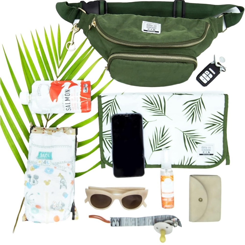 Green Belt Diaper Bag - Picture 2 of 14